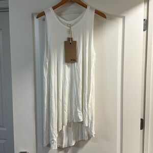 POL White High Low Dress